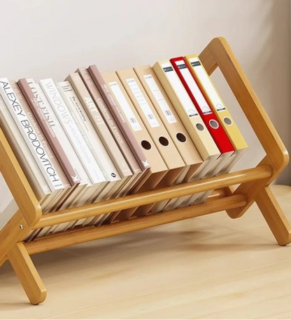 Bamboo compact desktop bookshelf/organizer