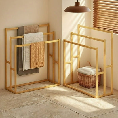 Spa-Style Wooden Towel Rack