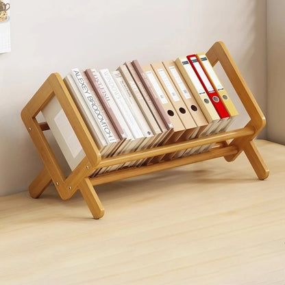 Bamboo compact desktop bookshelf/organizer