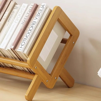 Bamboo compact desktop bookshelf/organizer