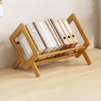 Bamboo compact desktop bookshelf/organizer